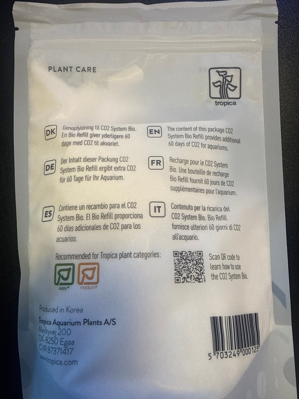 Tropica CO2 system bio refill