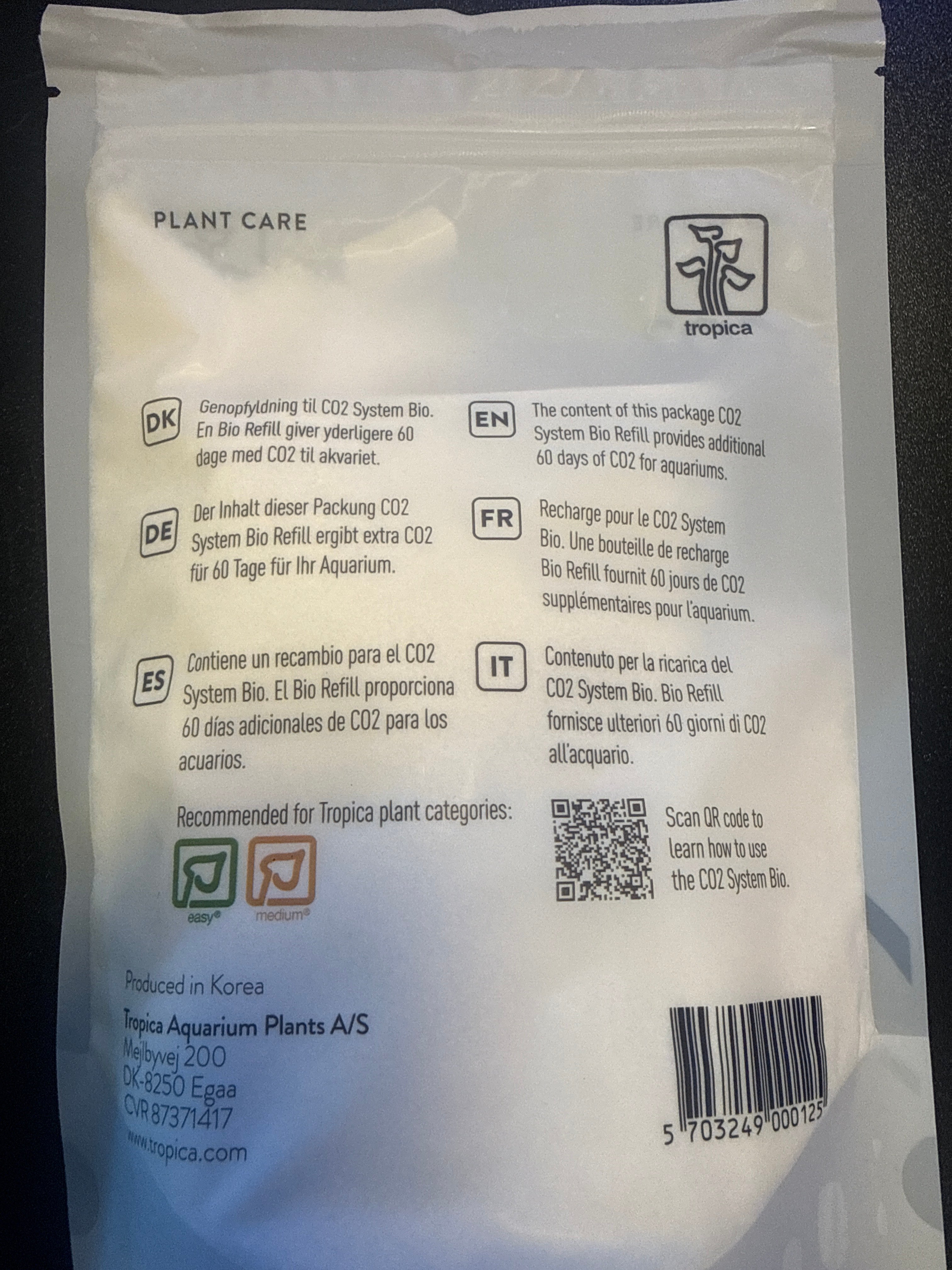 Tropica CO2 system bio refill